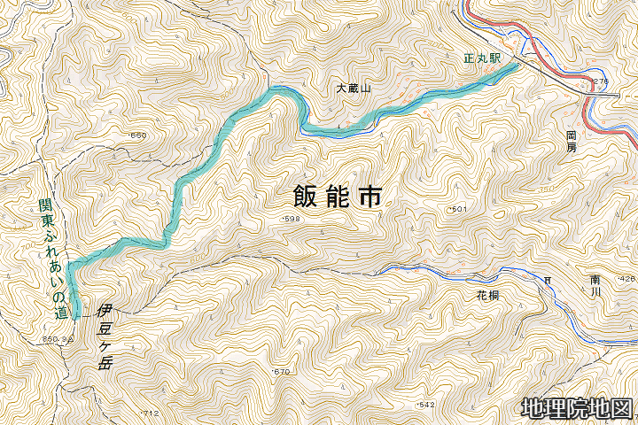 伊豆ヶ岳　地図