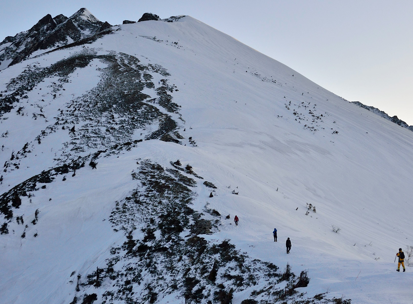 北アルプス　西穂高岳　厳冬期雪山登山